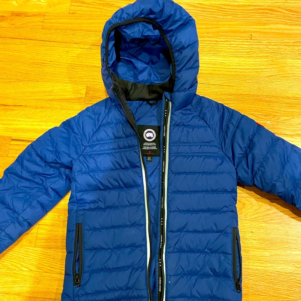 Blue puffer 10/13 Canada Goose jacket. Great condition! Super Warm